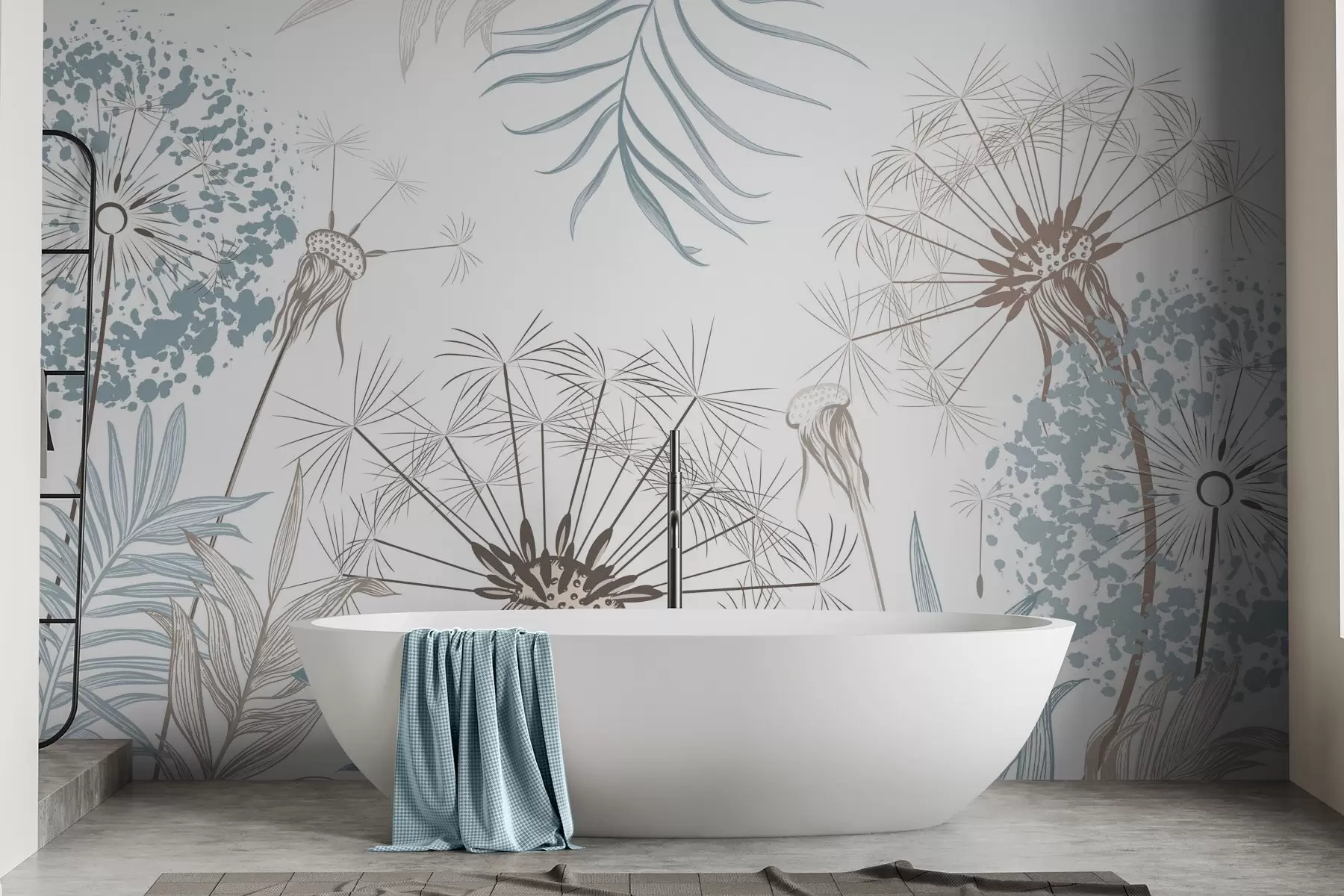 Fototapete Löwenzahn zwischen den Blättern w04942