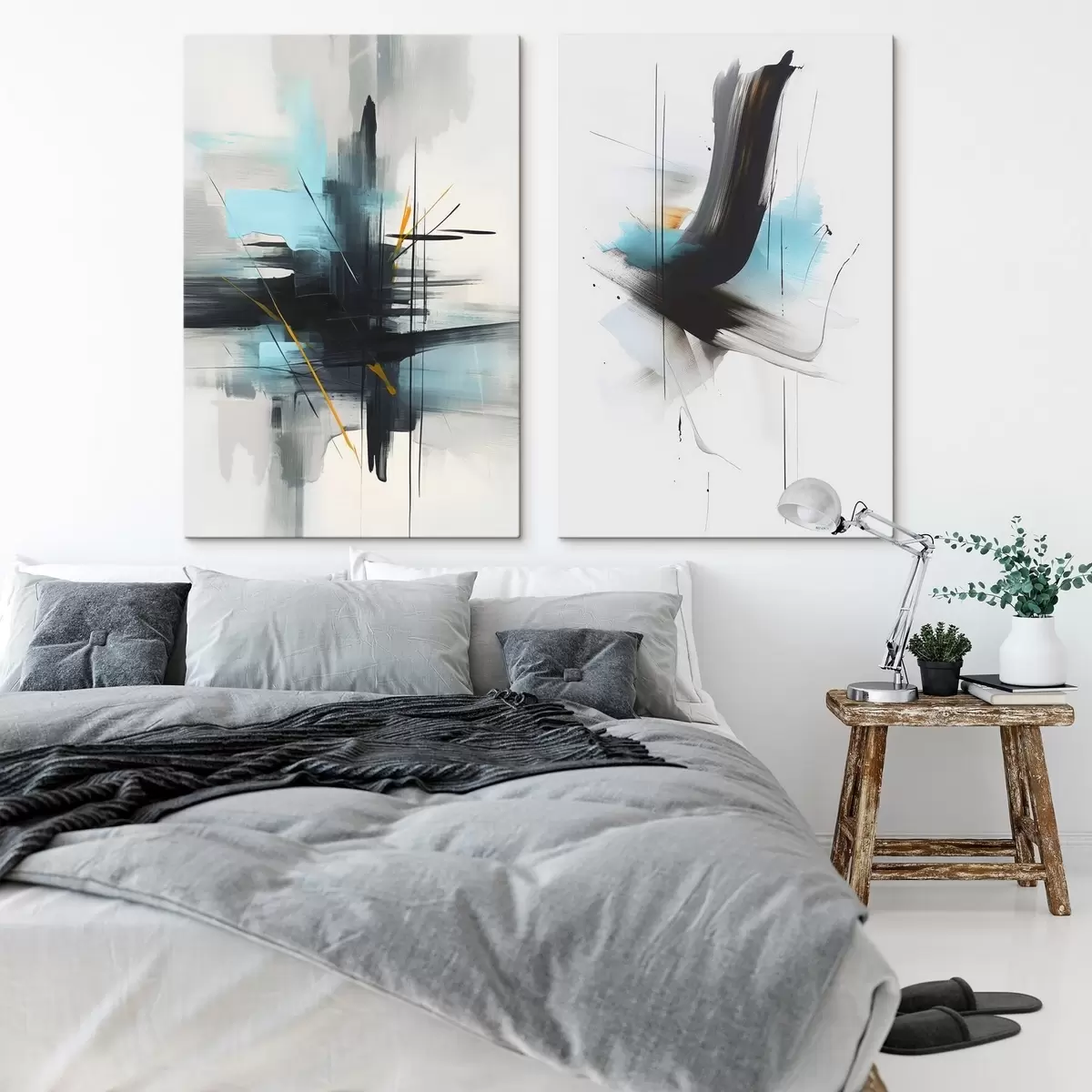 Wandbilder Abstraktion mit Imitation von Spritzern und Pinselstrichen m01037