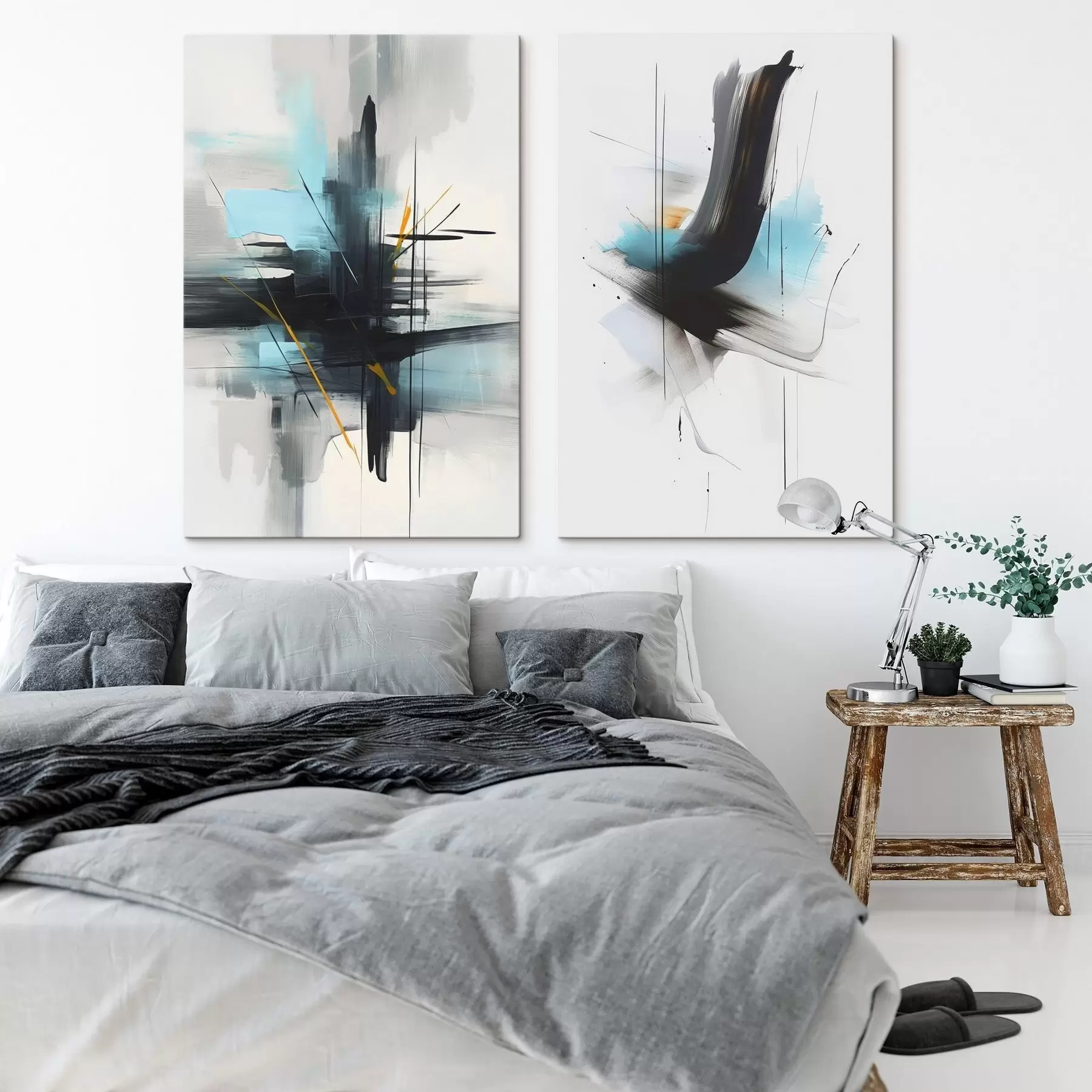 Wandbilder Abstraktion mit Imitation von Spritzern und Pinselstrichen m01037