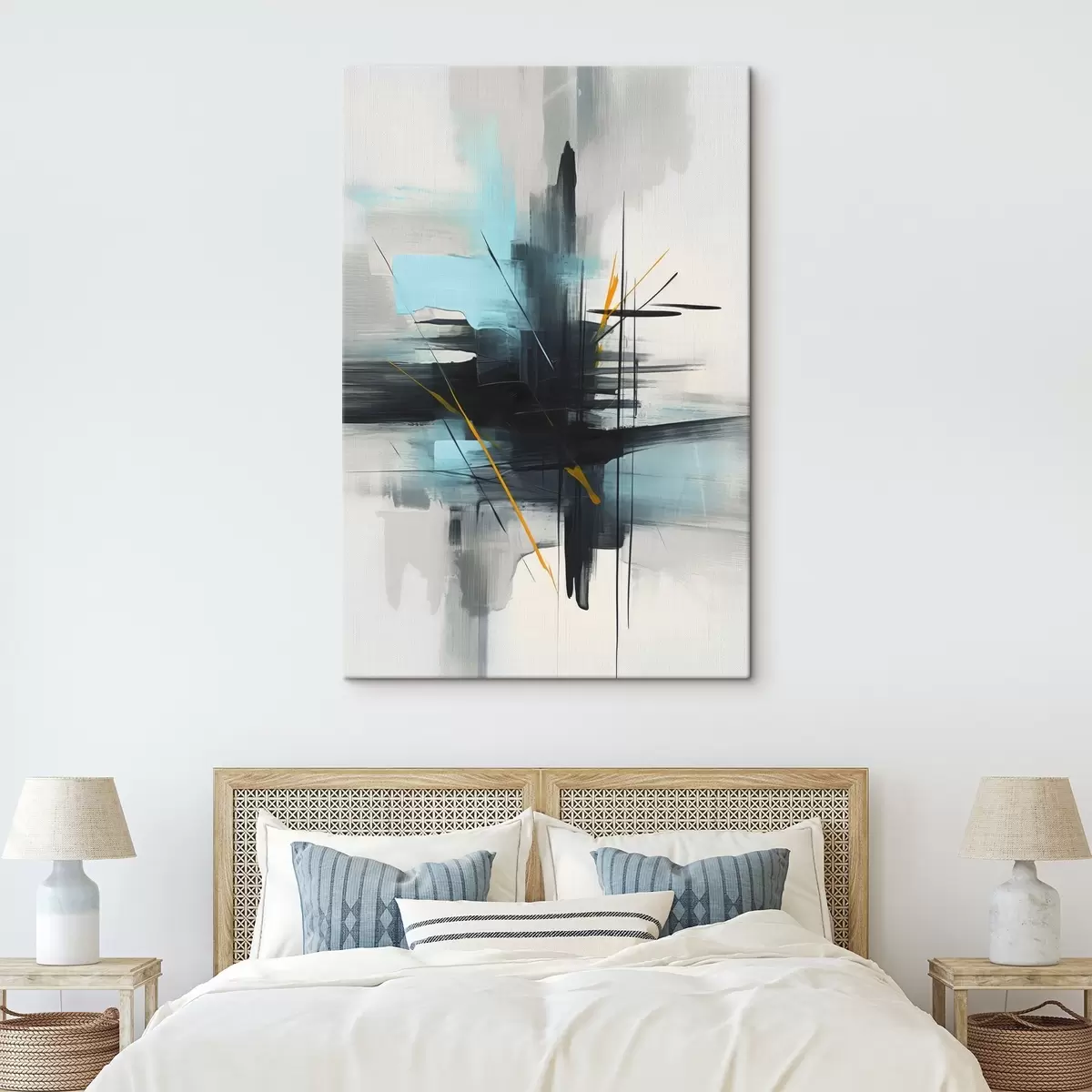 Wandbilder Abstraktion mit Imitation von Spritzern und Pinselstrichen s46789