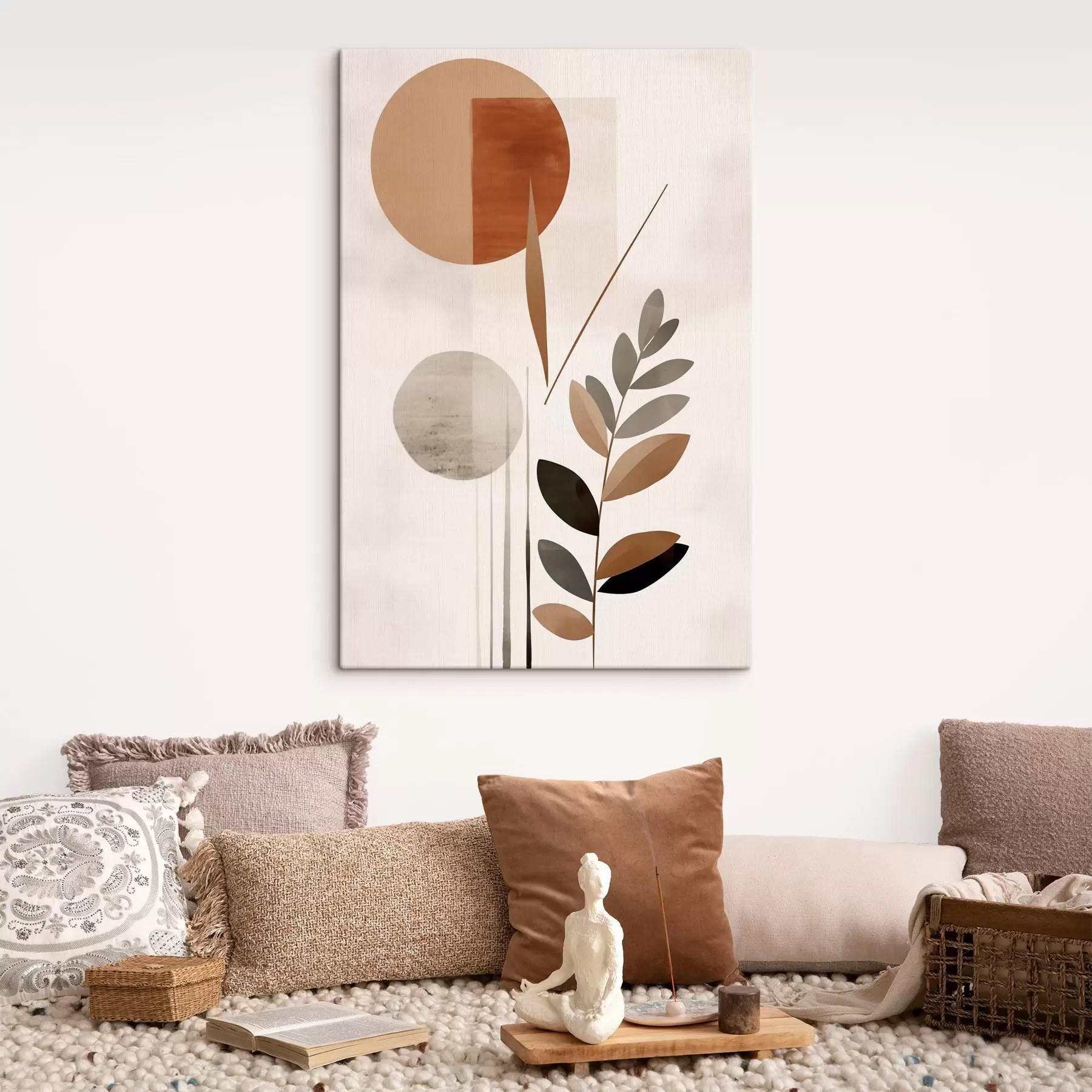 Wandbilder Abstraktion mit einer Pflanze s46781