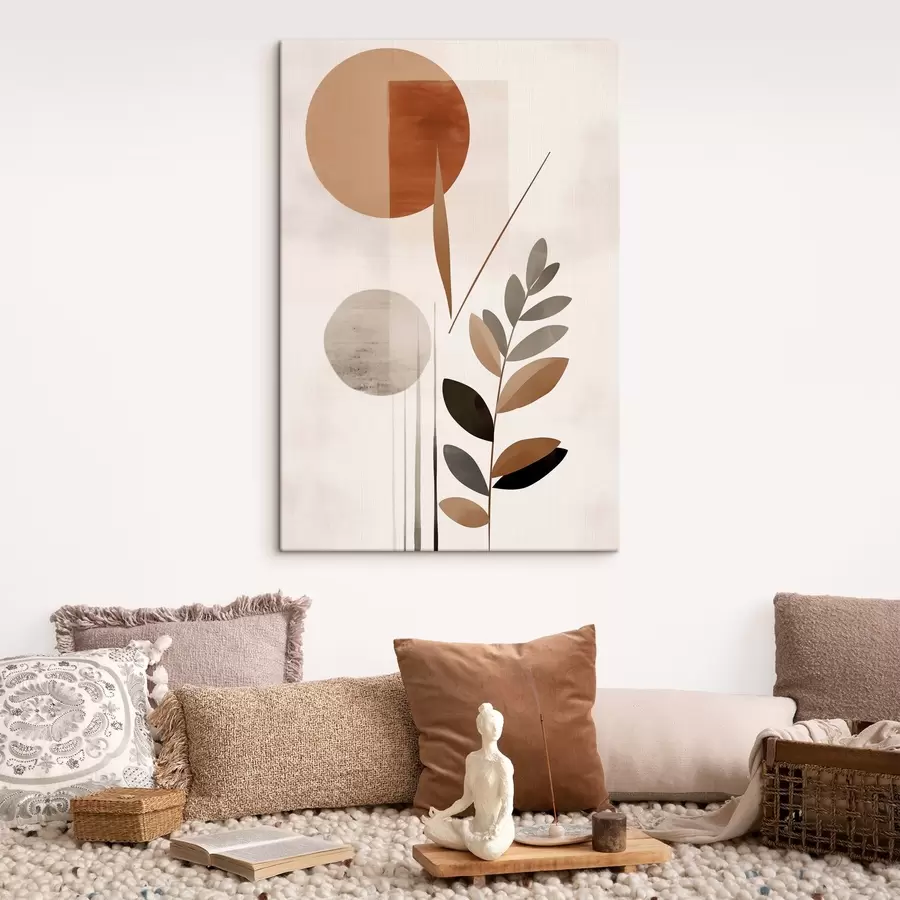 Wandbilder Abstraktion mit einer Pflanze s46781