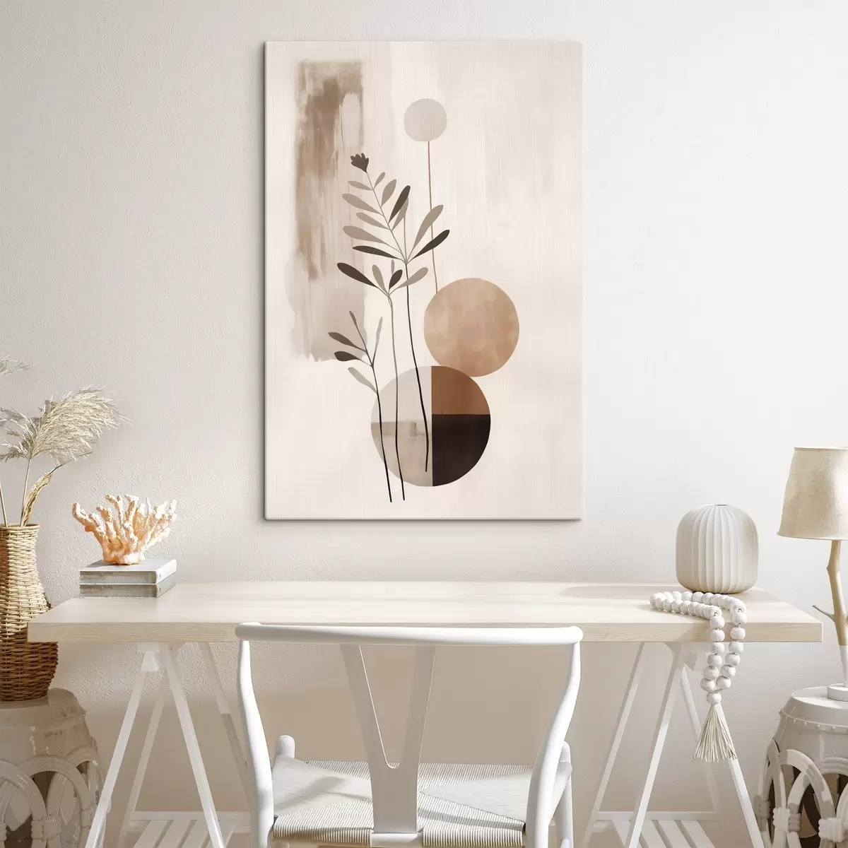 Wandbilder Abstraktion mit einer Pflanze s46782