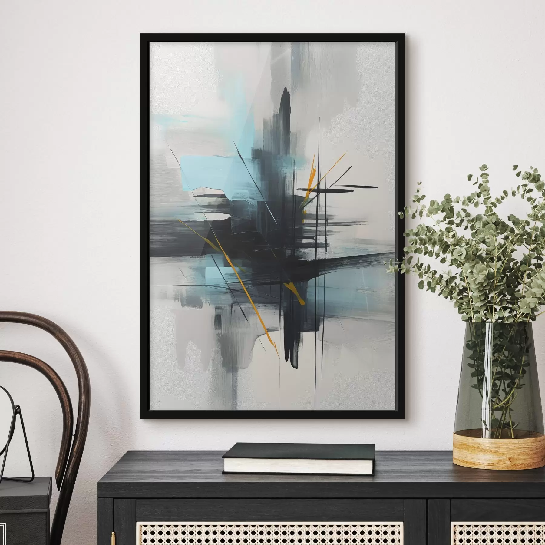 Fototapete Abstraktion mit Imitation von Spritzern und Pinselstrichen f46789