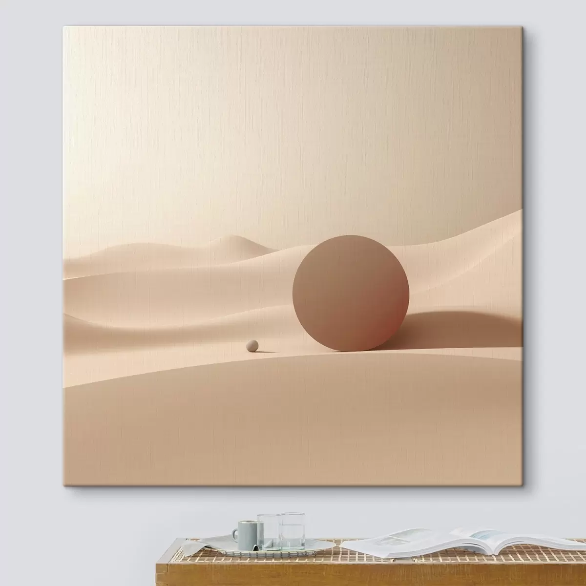 Wandbilder Abstrakte Landschaft mit minimalistischen Formen s46658
