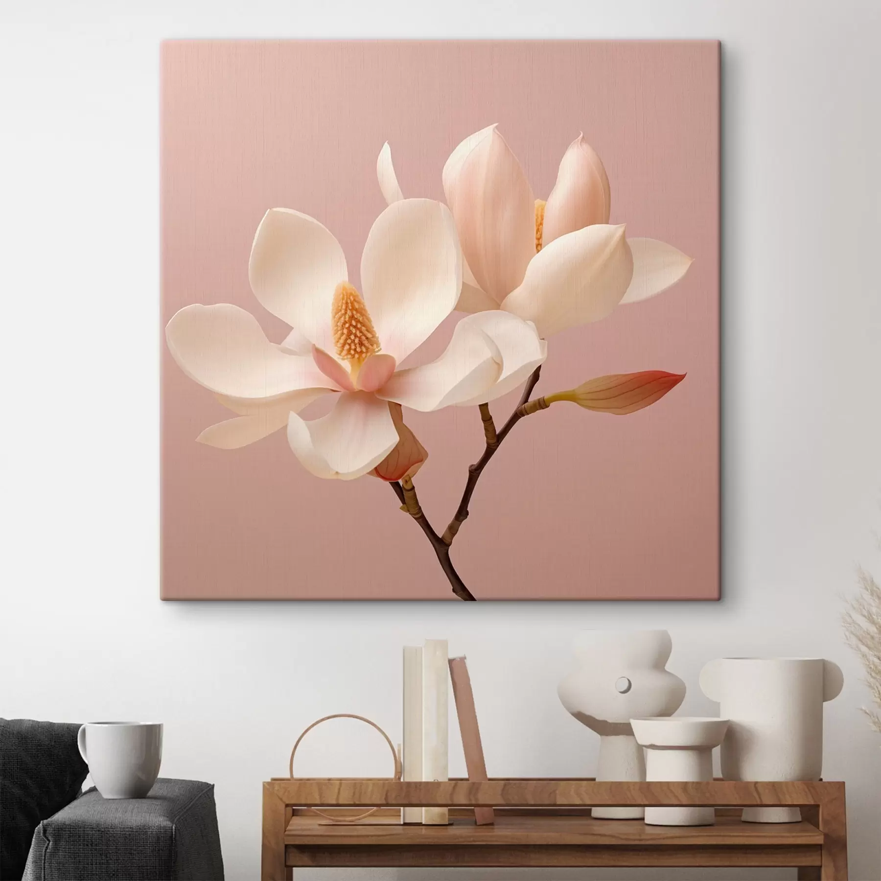 Wandbilder Zarte Blütenblätter in Pastelltönen s46666