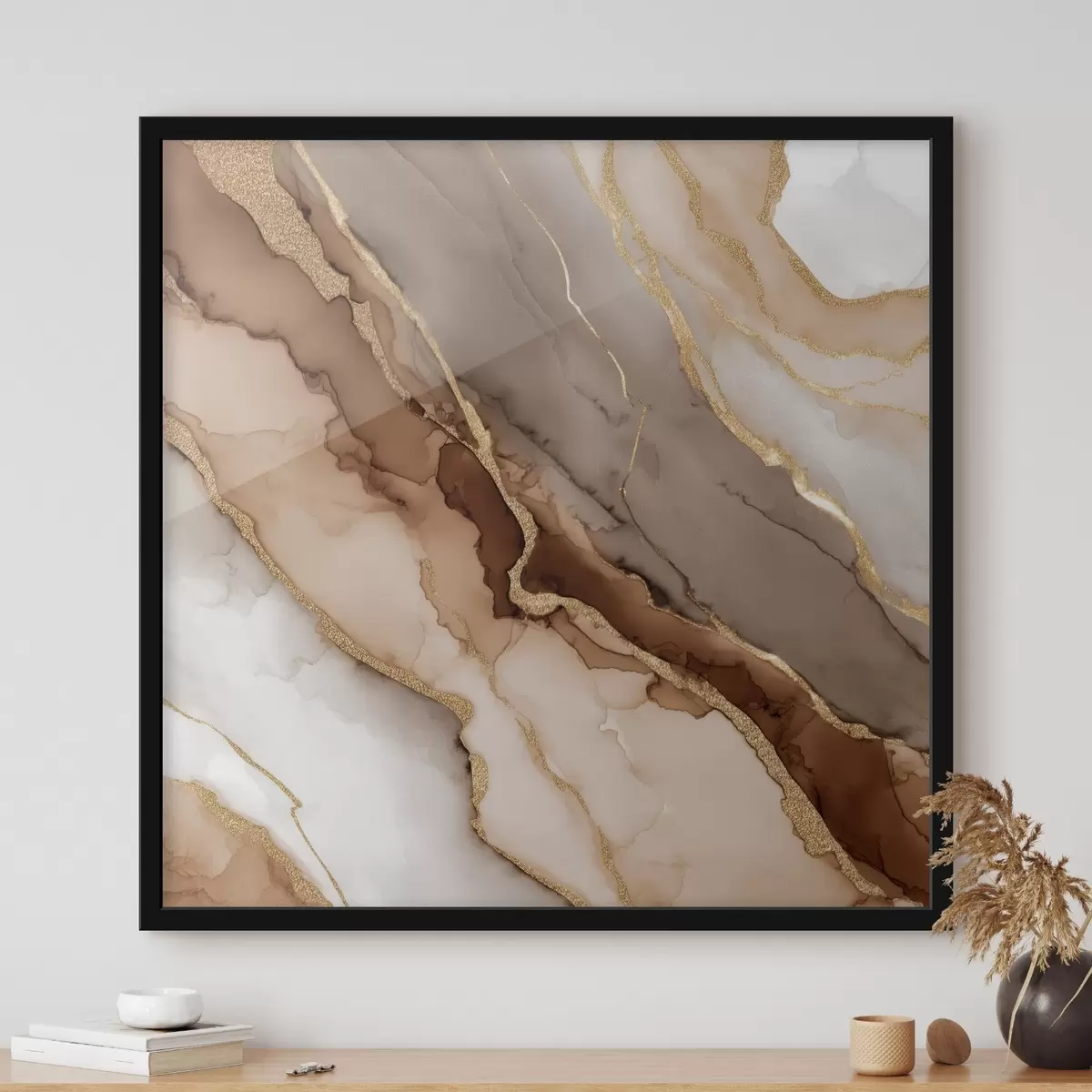 Poster Strukturiertes Steinmotiv in künstlerischem Stil f46643