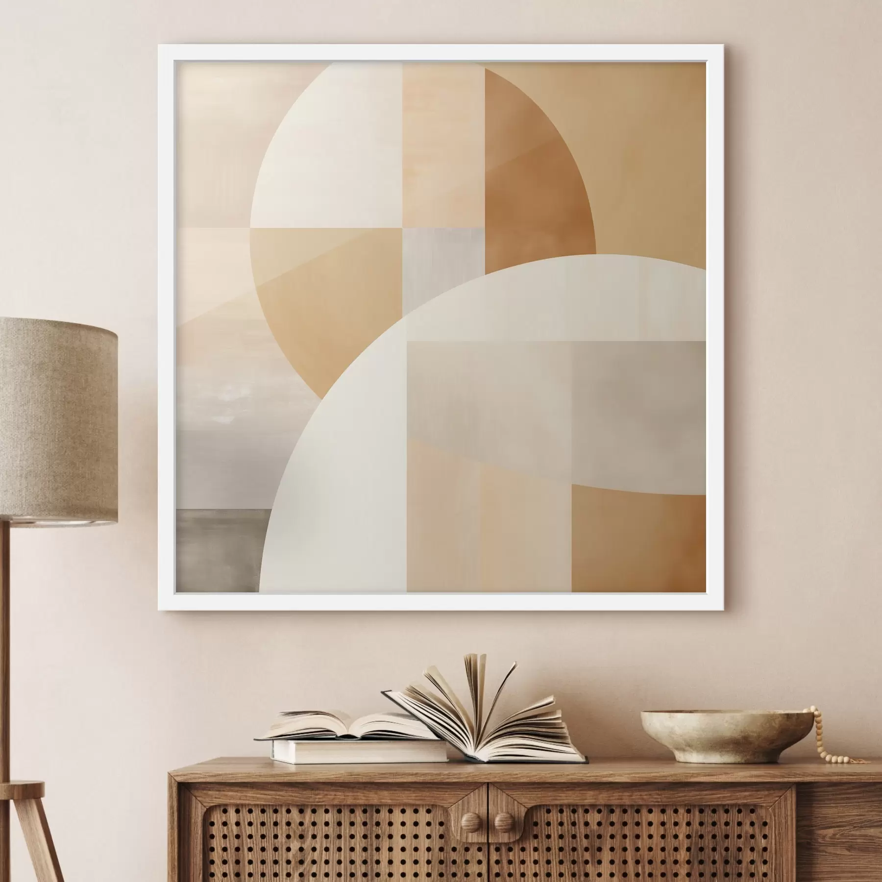 Fototapete Künstlerische Geometrie in Pastelltönen f46650