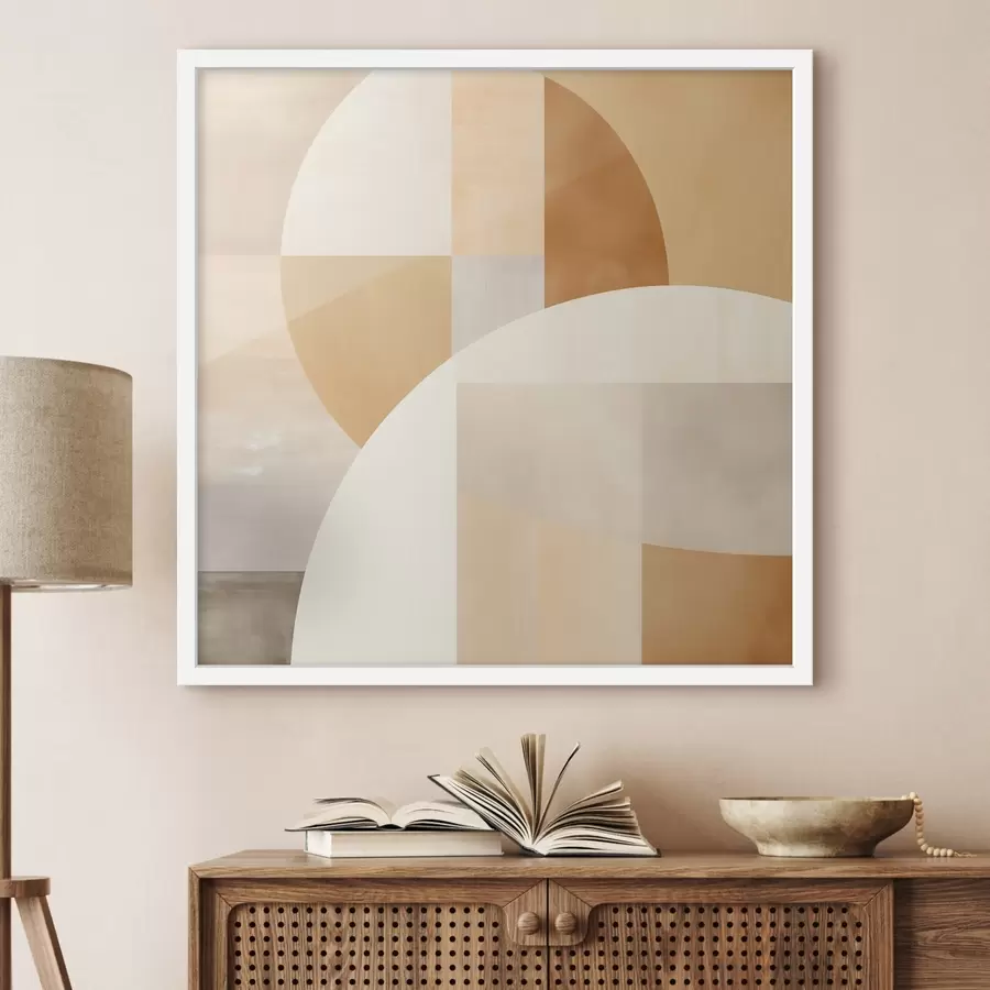 Fototapete Künstlerische Geometrie in Pastelltönen f46650