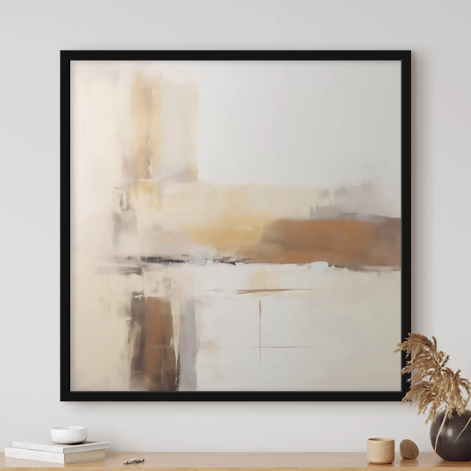 Fototapete Leichte abstrakte Komposition in warmen Farbtönen f46654