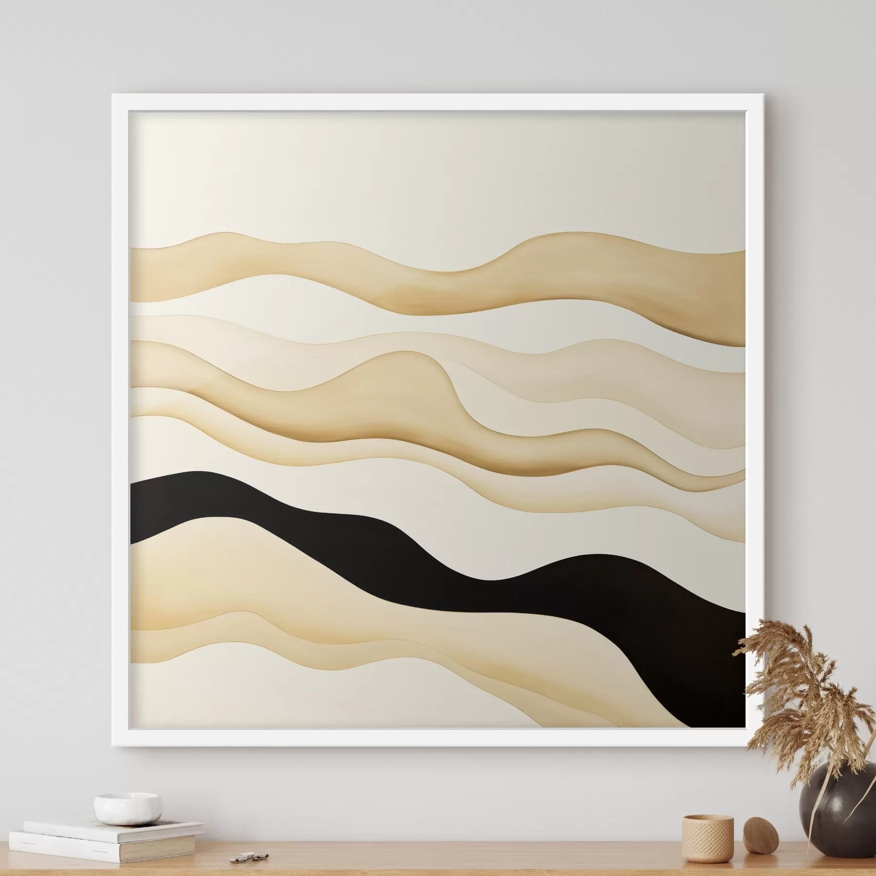 Fototapete Dekoratives Motiv mit weichen Linien in kontrastreicher Farbgebung f46662