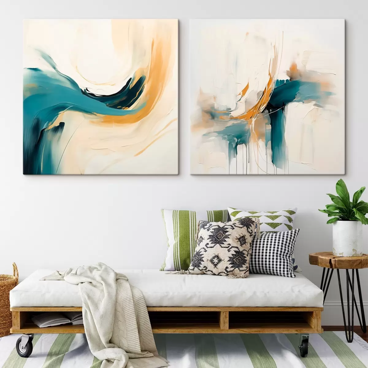 Wandbilder Künstlerische Komposition mit sanften Farbübergängen m00989