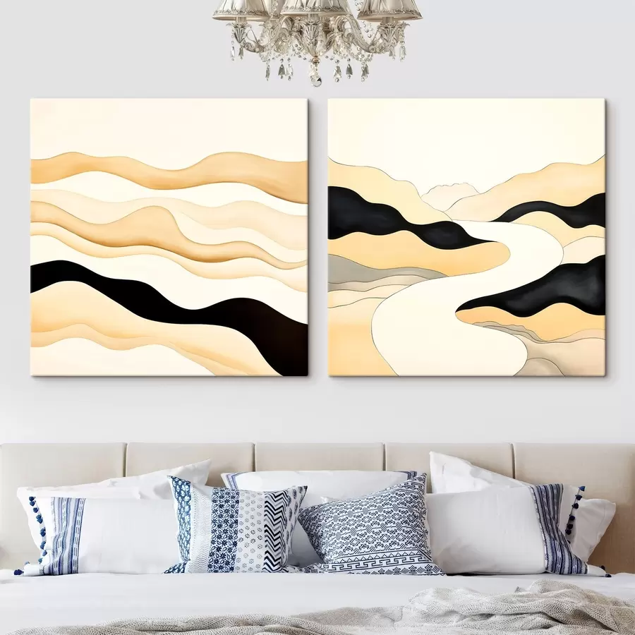 Wandbilder Abstrakte Formen, inspiriert von natürlichen Rhythmen m00992