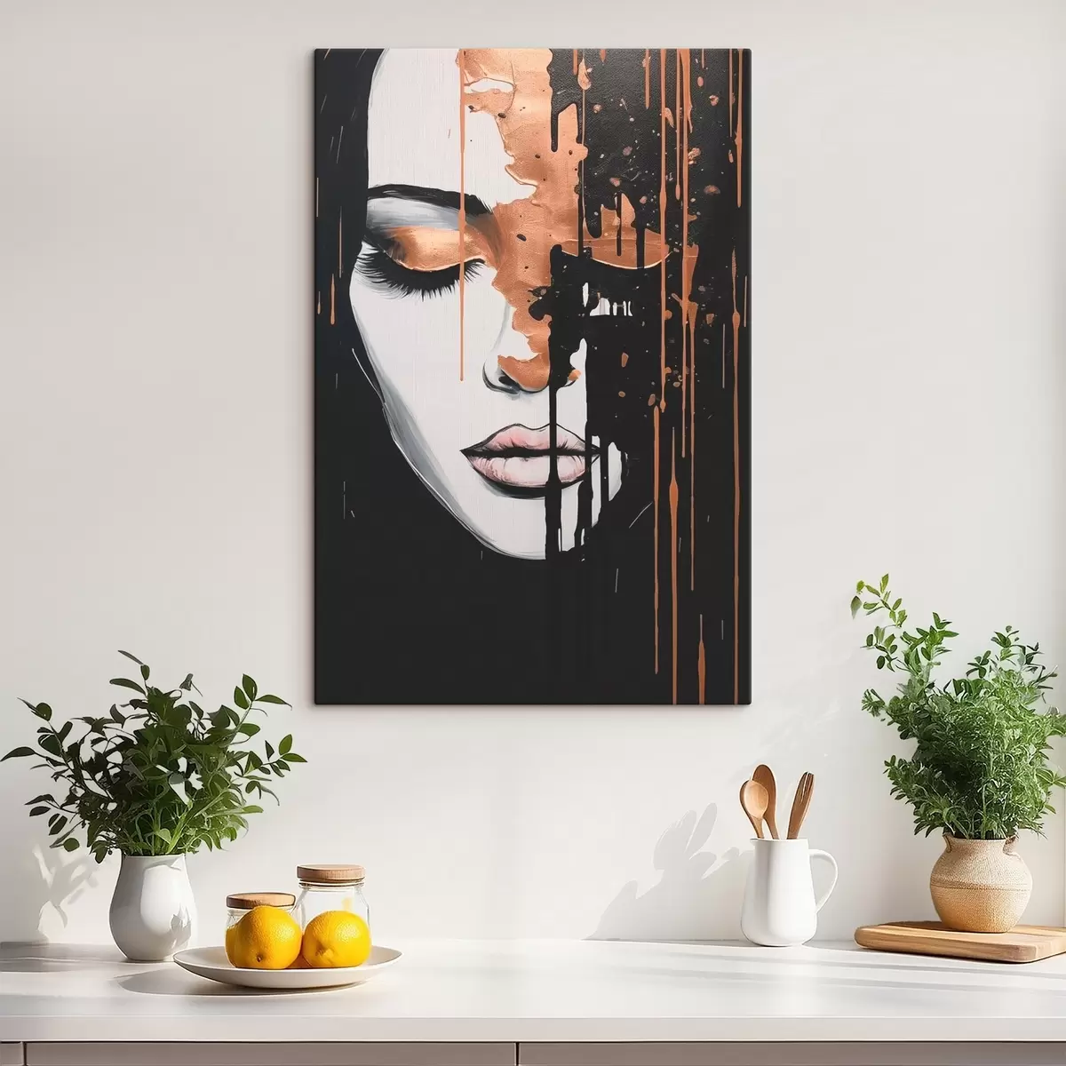 Wandbilder Abstraktes Porträt eines Mädchens s46803