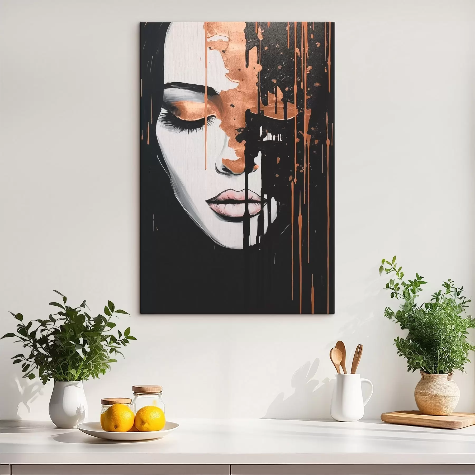 Wandbilder Abstraktes Porträt eines Mädchens s46803