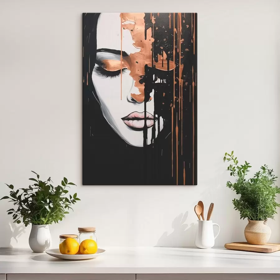 Wandbilder Abstraktes Porträt eines Mädchens s46803