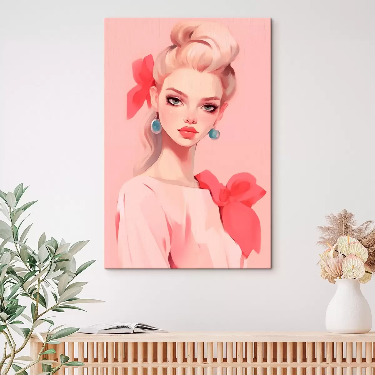 Wandbilder Mädchen in Rosa s46804