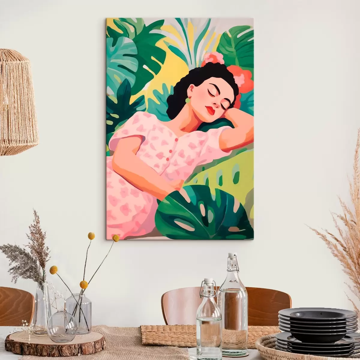 Wandbilder Mädchen im Laub s46807