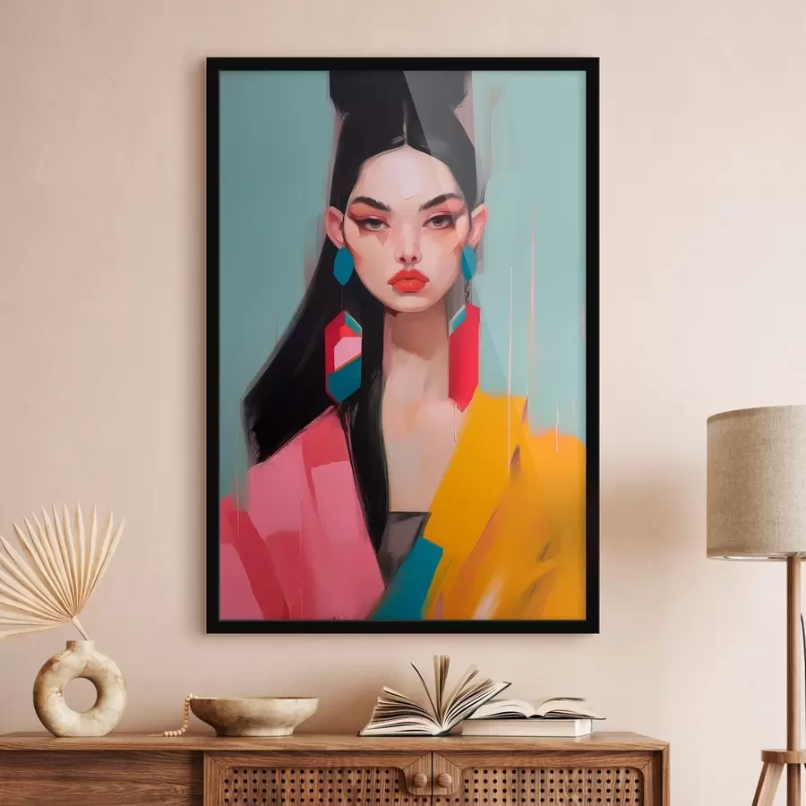 Fototapete Abstraktes Modeporträt f46808