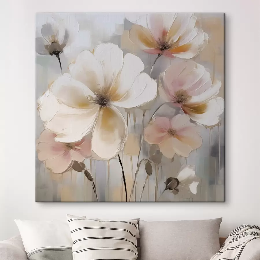 Wandbilder Primitive Blumen s46831