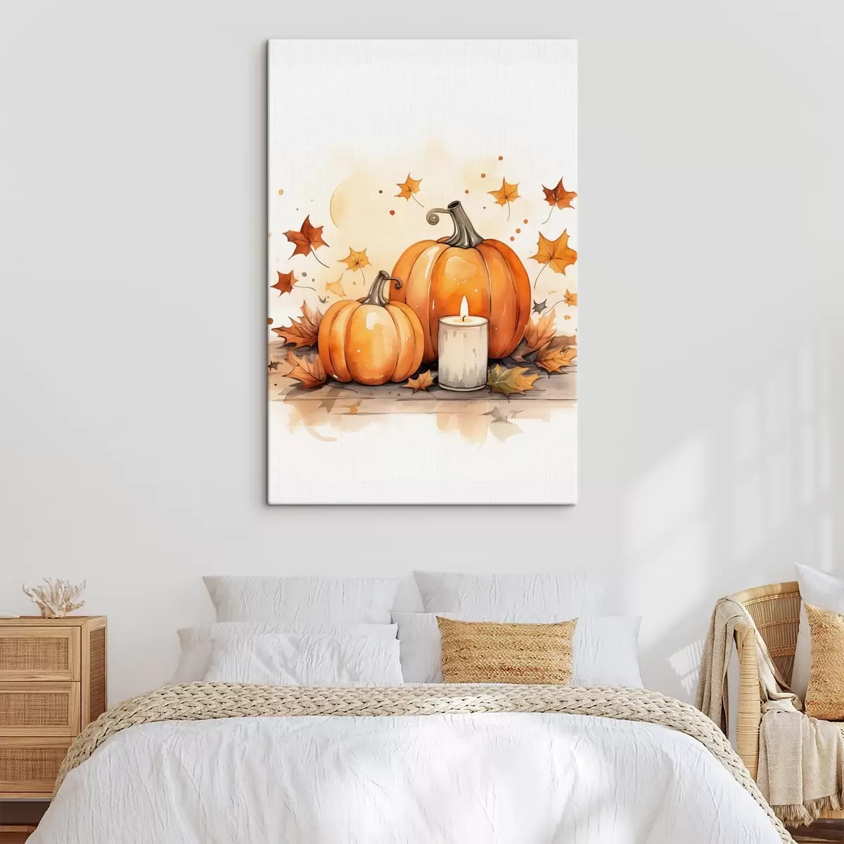 Wandbilder Herbstkomposition, Aquarellimitation s46770