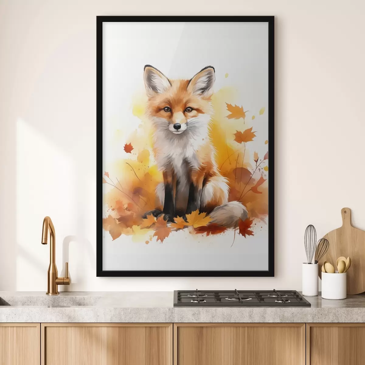 Poster Kleiner Fuchs, Aquarellimitation f46768