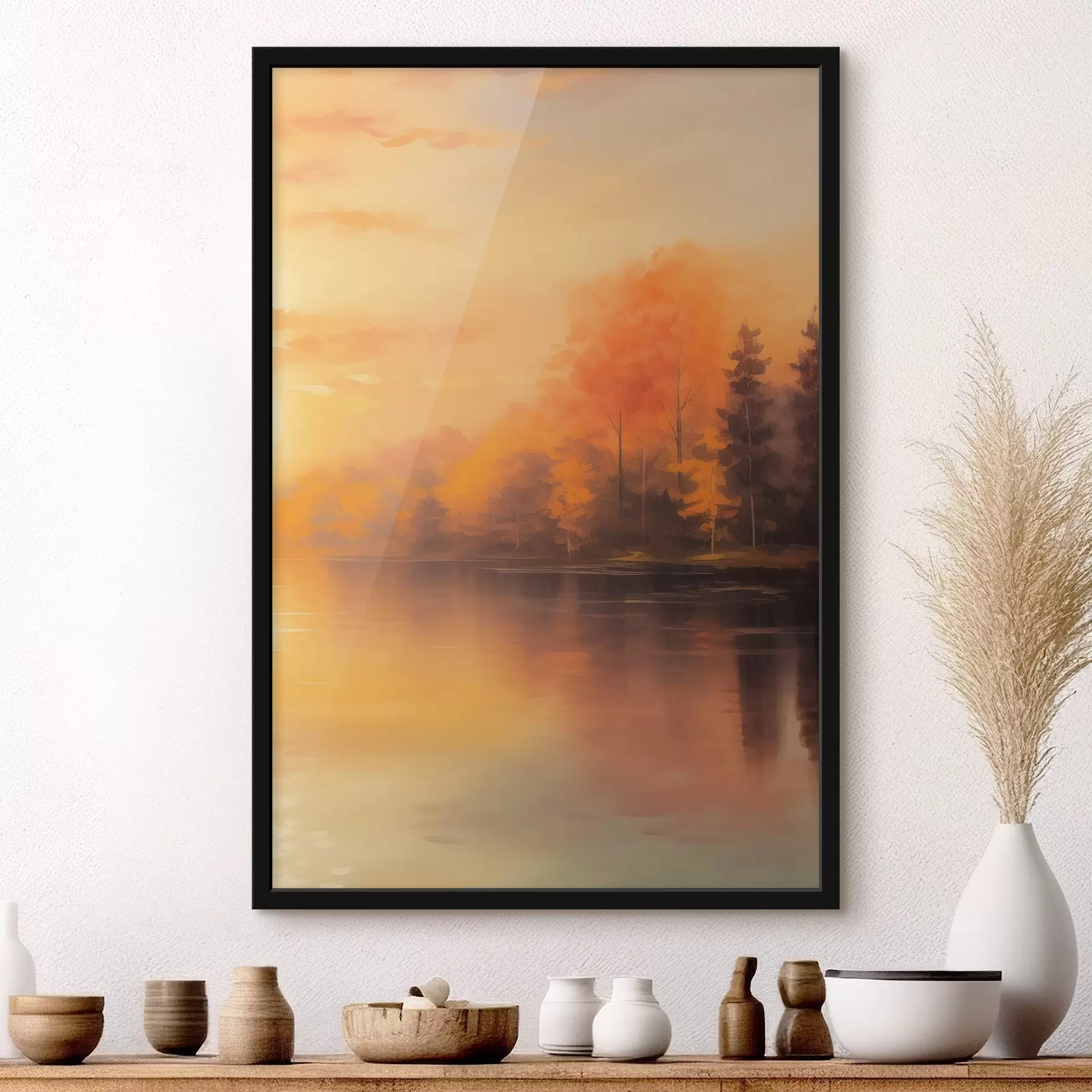 Fototapete Wald an einem Teich f46772