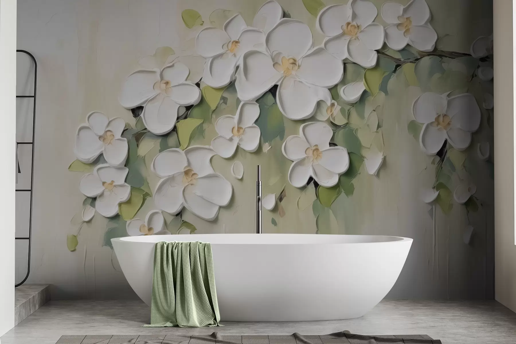 Fototapete Ein Zweig mit Blüten w04978