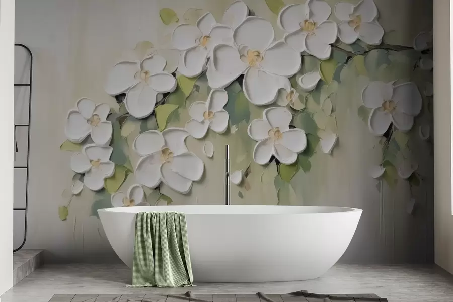 Fototapete Ein Zweig mit Blüten w04978