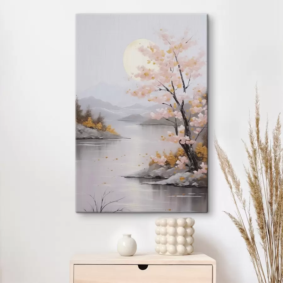 Wandbilder Abstrakte Landschaftsimitation in der Malerei s46840