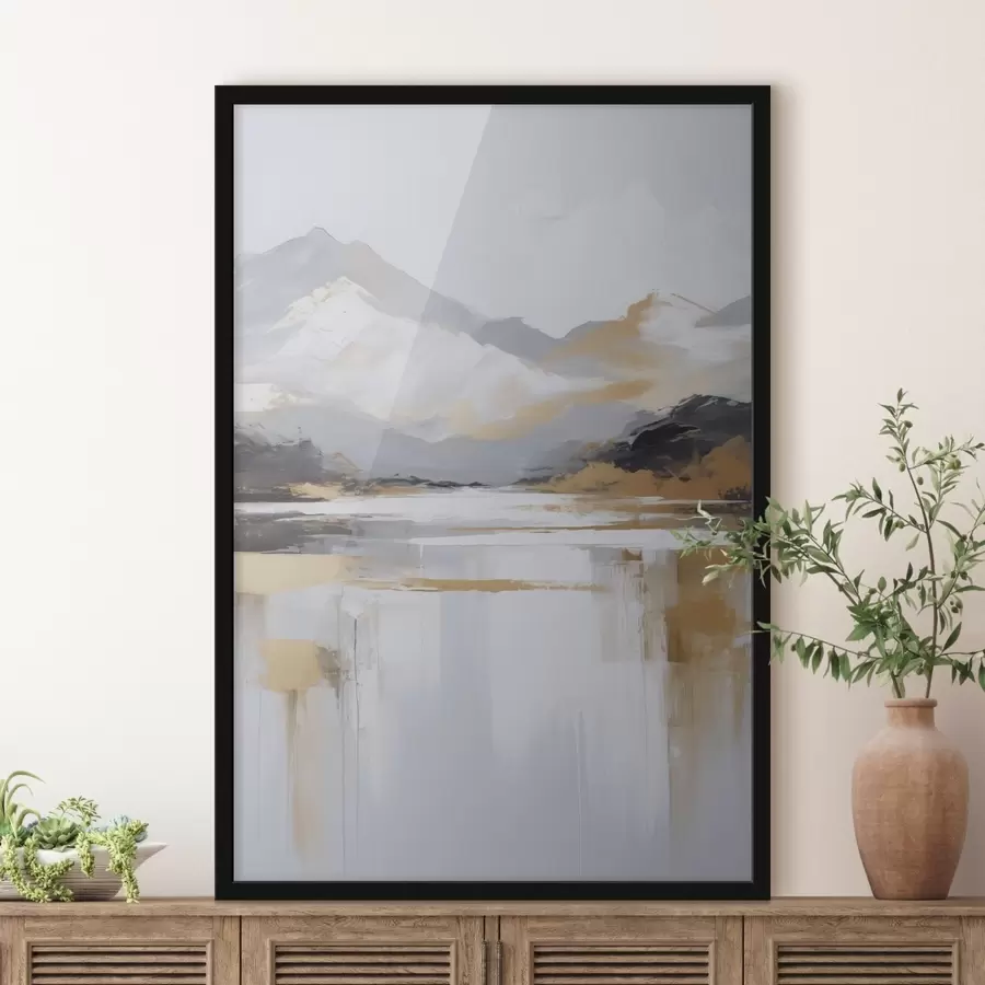 Fototapete Abstrakte Berglandschaft im Stil der Malerei f46841