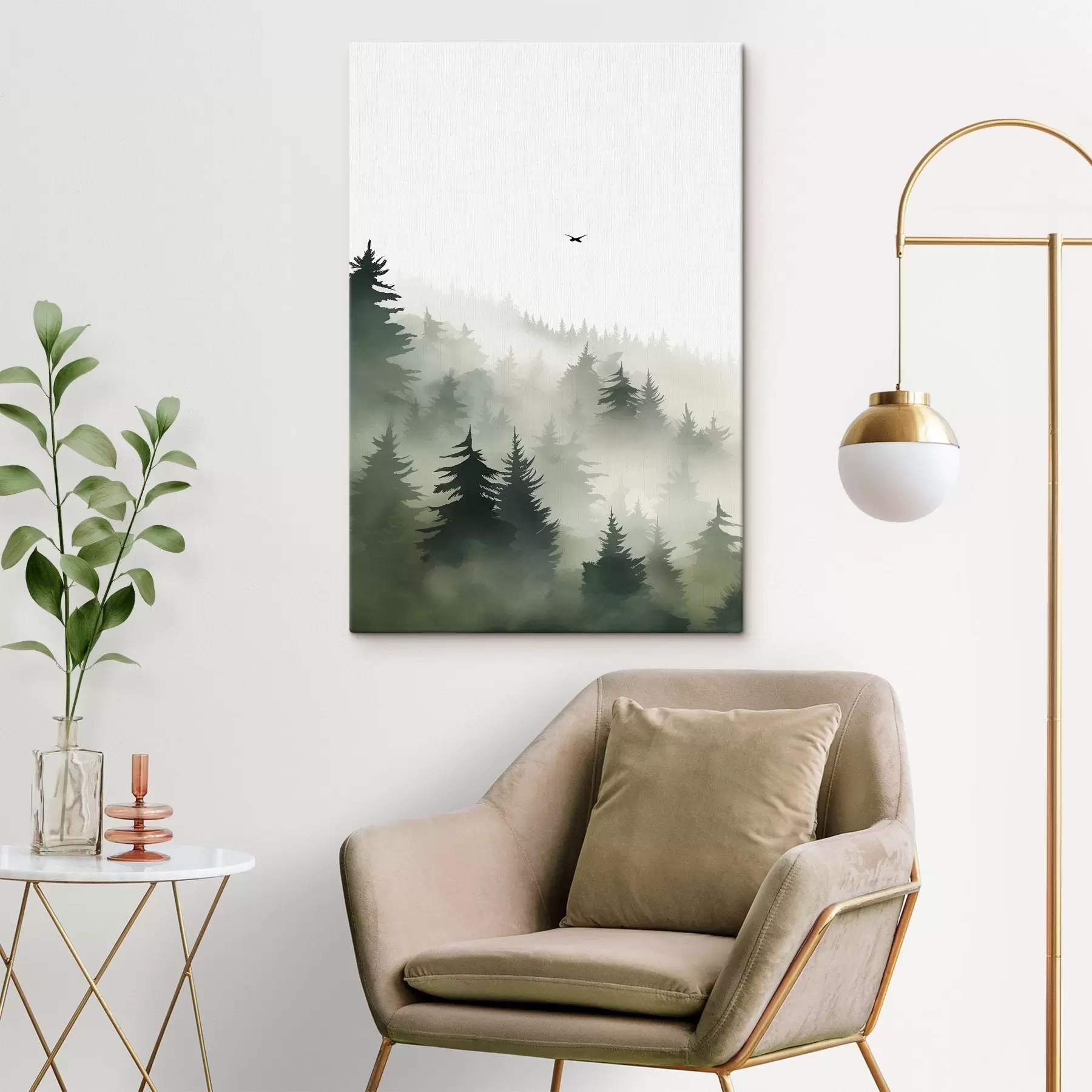 Wandbilder Wald im Nebel s46875