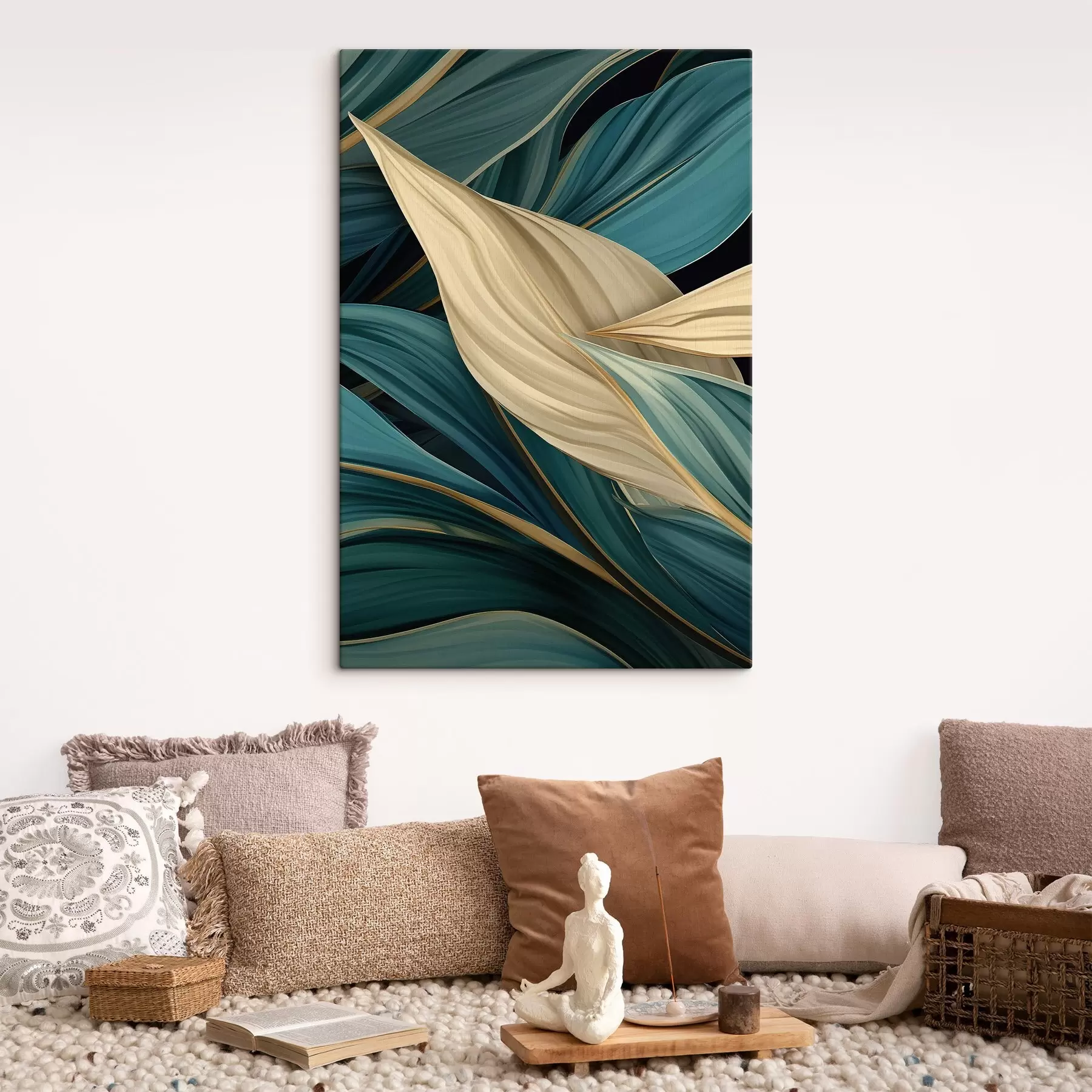 Wandbilder Große abstrakte Blätter s46880