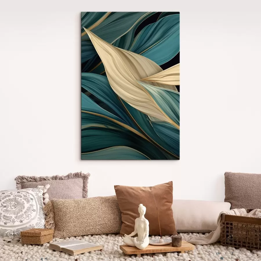 Wandbilder Große abstrakte Blätter s46880