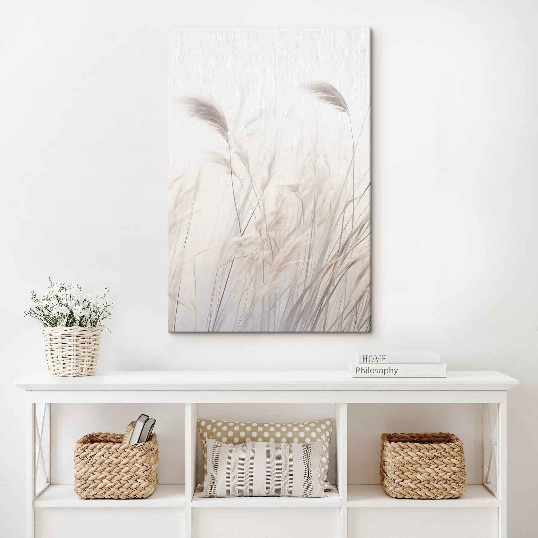 Wandbilder Zarte Pflanzen auf hellem Hintergrund s46884