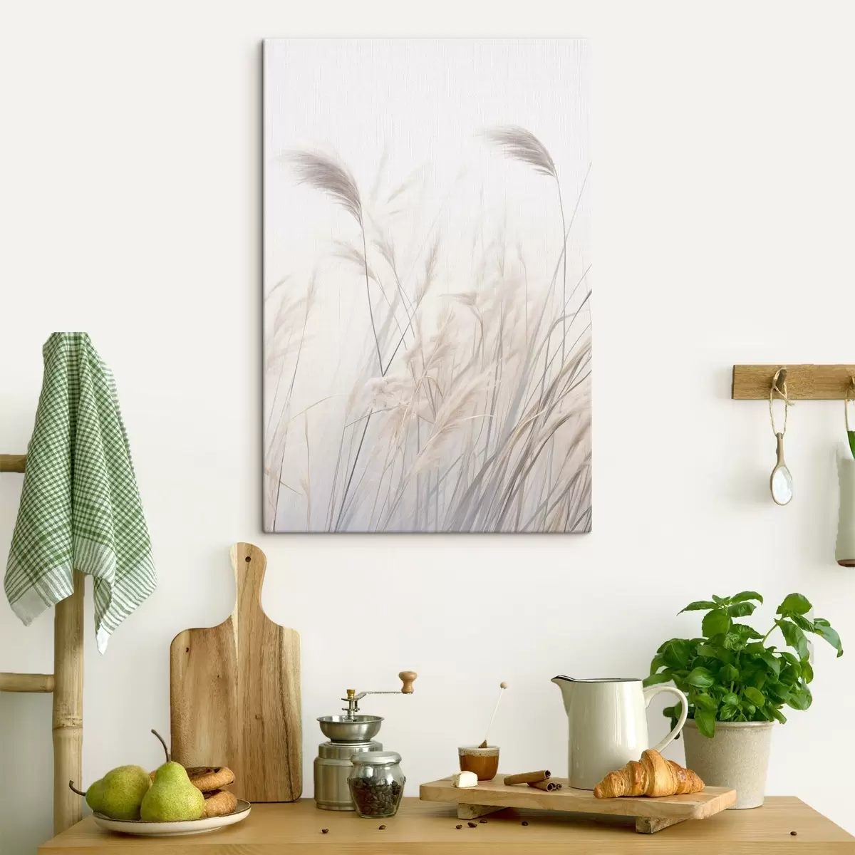 Wandbilder Zarte Pflanzen auf hellem Hintergrund s46884