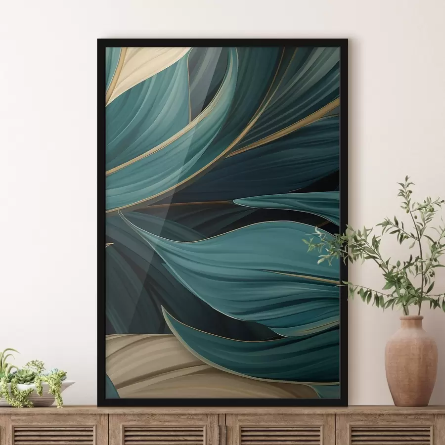 Fototapete Grüne abstrakte Blätter f46879