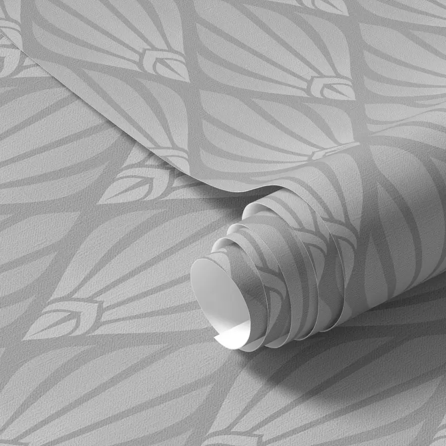 Fototapete Graues Art Déco mit fächerförmigen Formen a01064