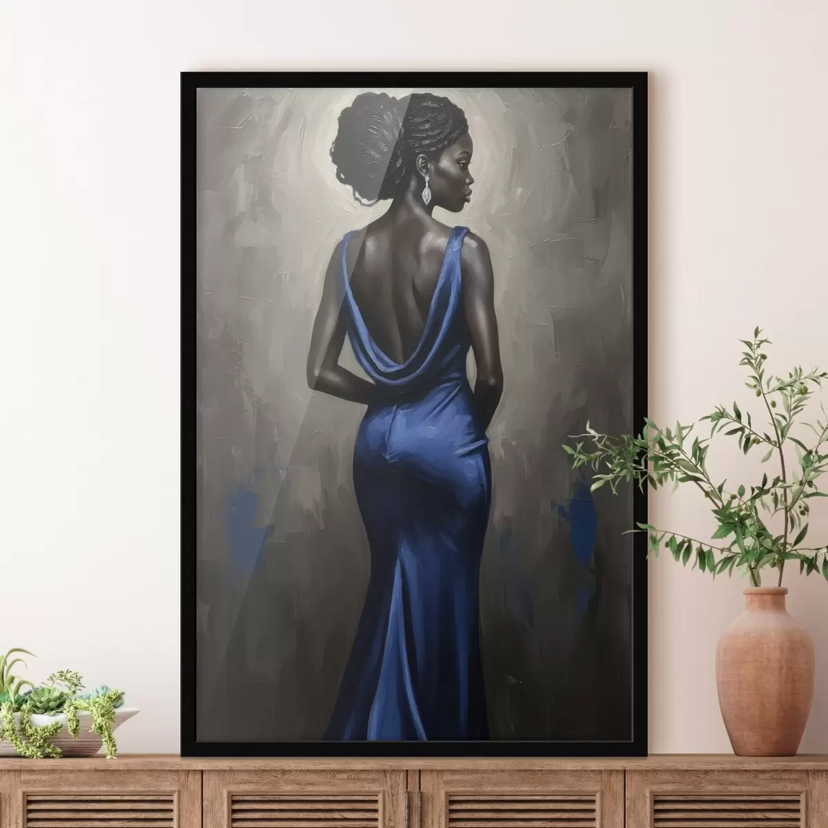 Poster Mädchen im Kleid f46856