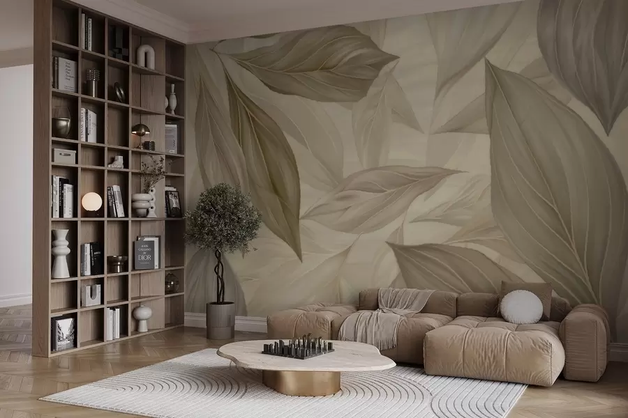 Fototapete Abstrakte zarte Blätter w04969