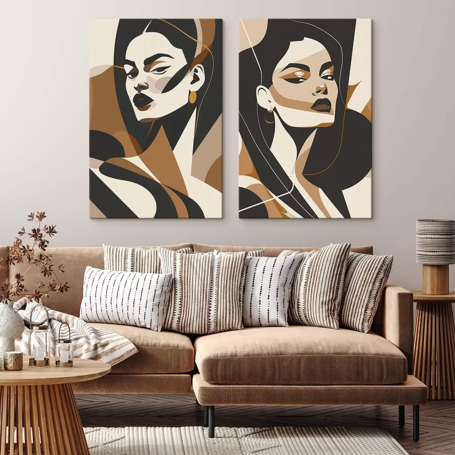 Wandbilder Abstrakte Porträts von Frauen m01075