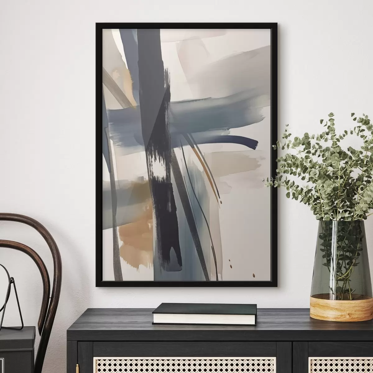 Poster Abstrakte Pinselstrichimitation f46908