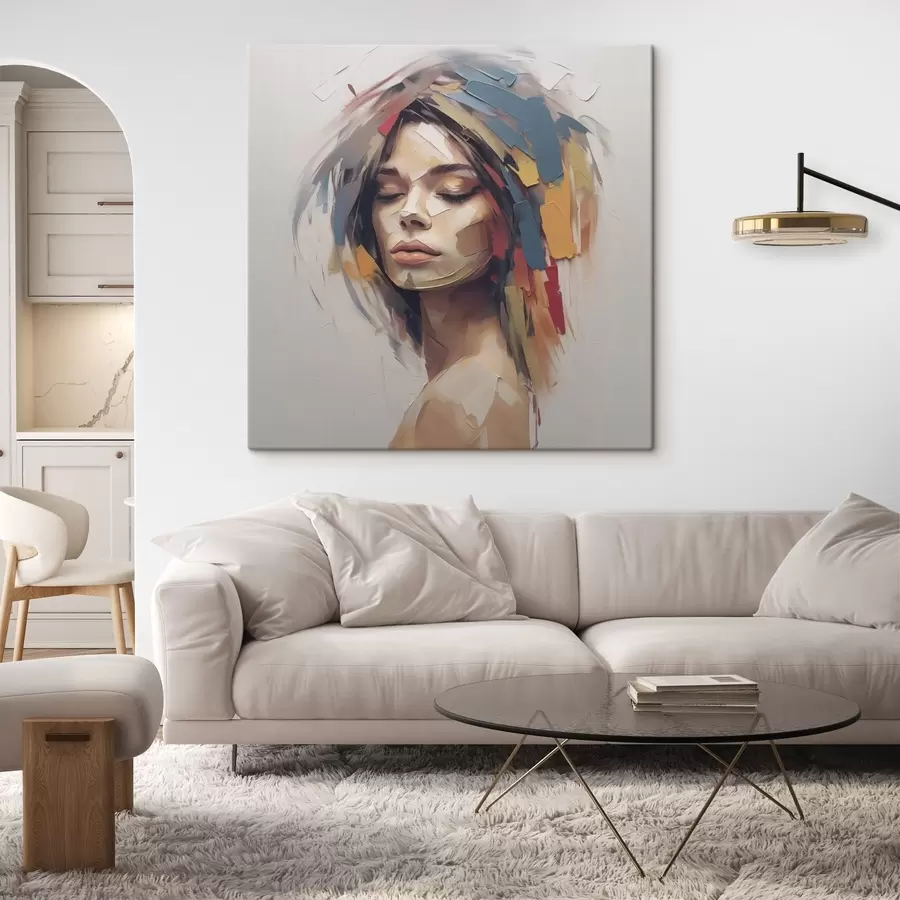 Wandbilder Abstraktes Porträt einer Frau s46917
