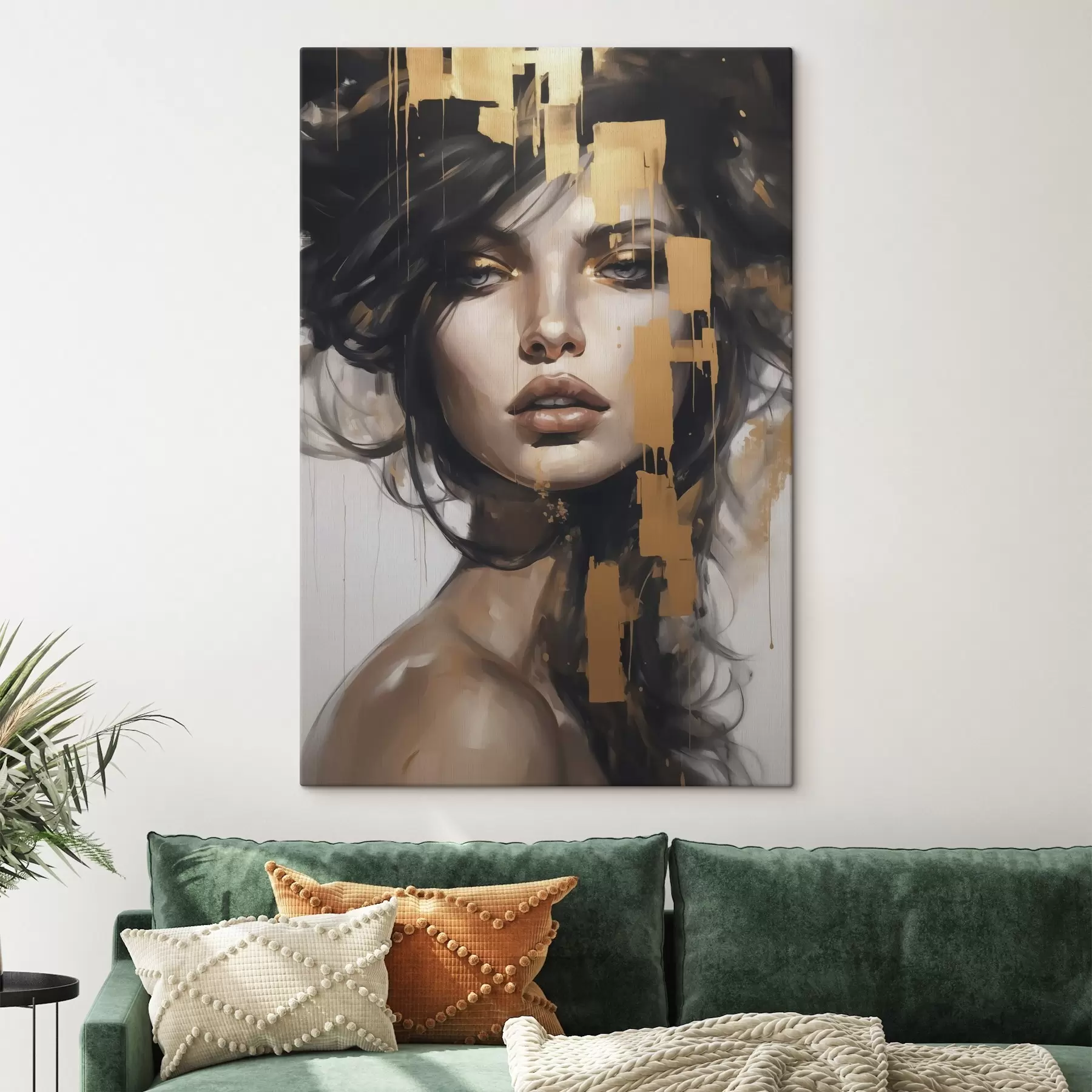 Wandbilder Abstraktes Porträt eines Mädchens s46919