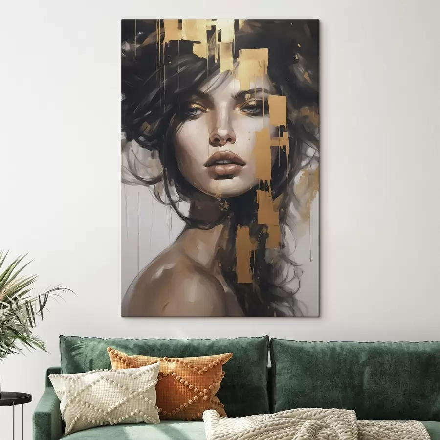 Wandbilder Abstraktes Porträt eines Mädchens s46919