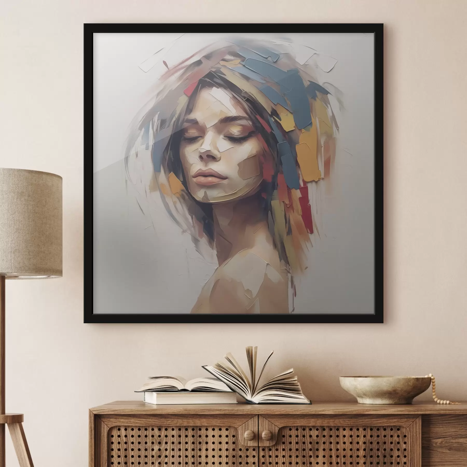 Fototapete Abstraktes Porträt einer Frau f46917