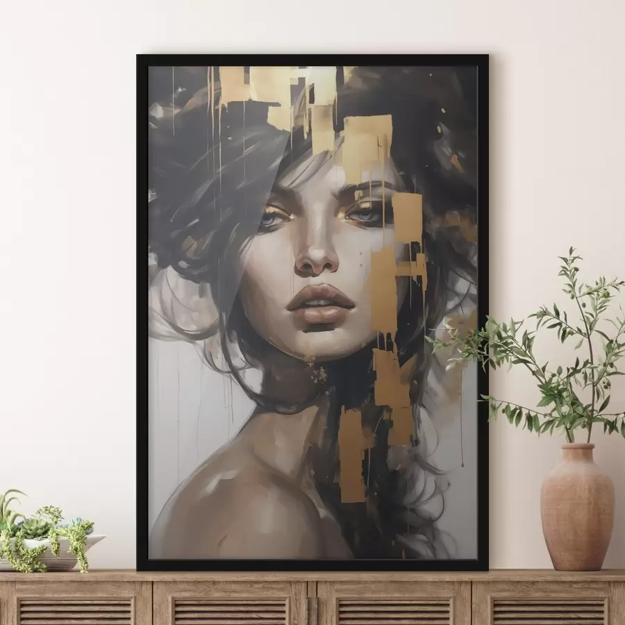 Fototapete Abstraktes Porträt eines Mädchens f46919