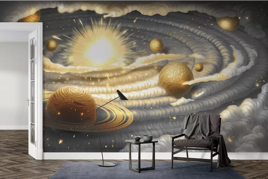 Fototapete Kosmischer Tanz der Himmelskörper w01967