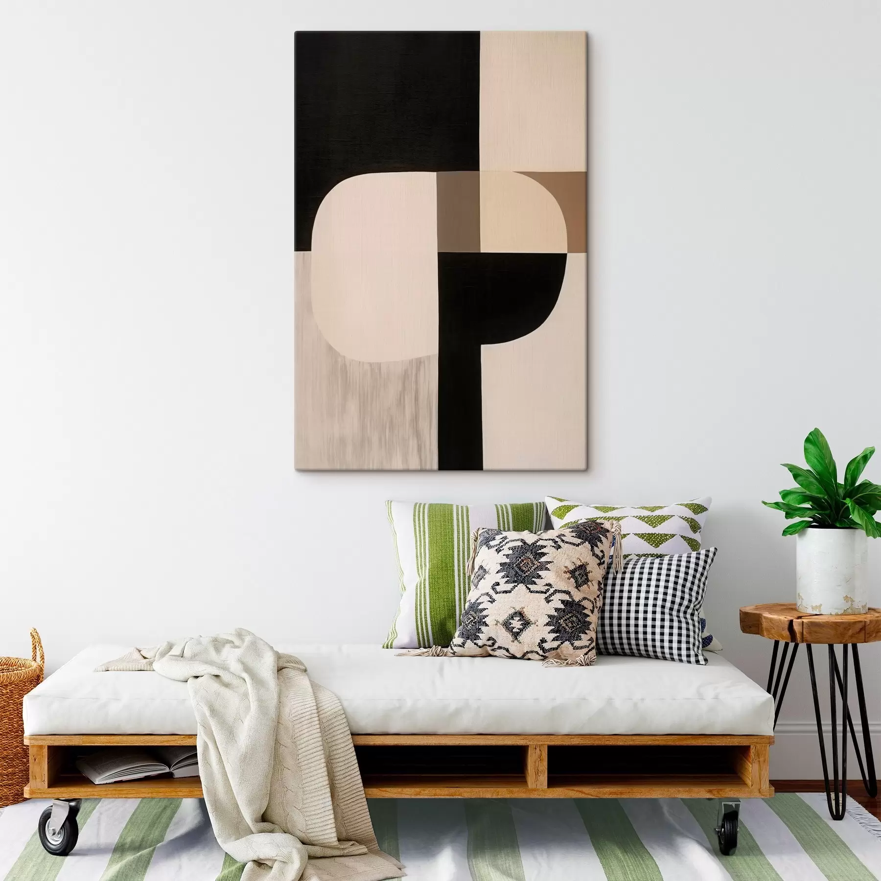 Wandbilder Monochrome geometrische Abstraktion s46993