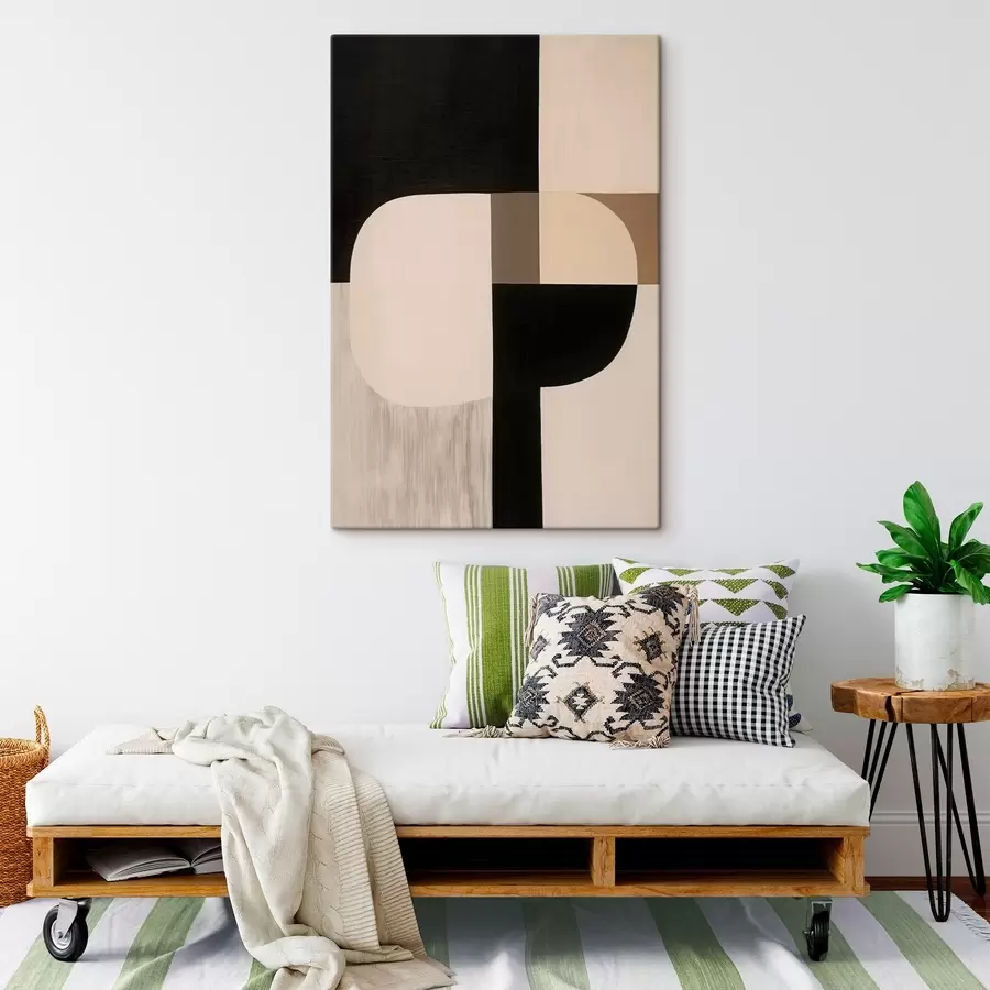 Wandbilder Monochrome geometrische Abstraktion s46993